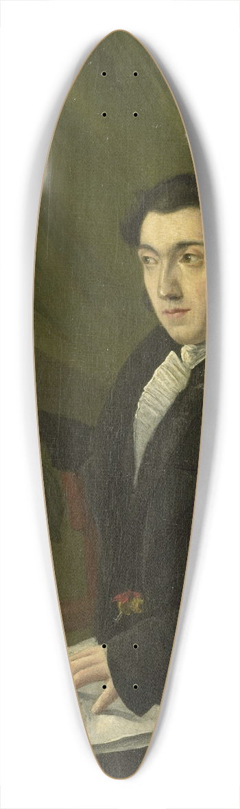 Abraham Hendrik Winter - Portrait of Johannes Petrus Schouberg, Stamp Engraver at the Imperial Mint in Utrecht 39.3 inch art pintail longboard deck