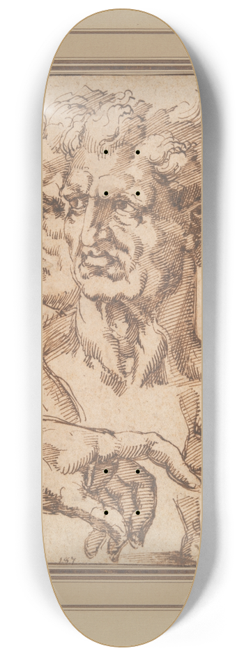 Baccio Bandinelli - Sheet ofStudies 8.25 inch art skate deck