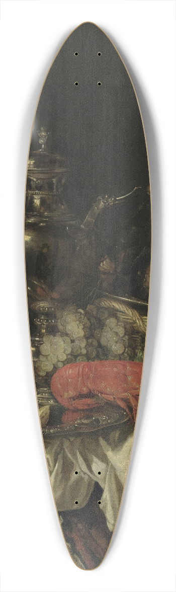 Abraham van Beijeren - Still life with a silver pitcher 39.3 inch art pintail longboard deck
