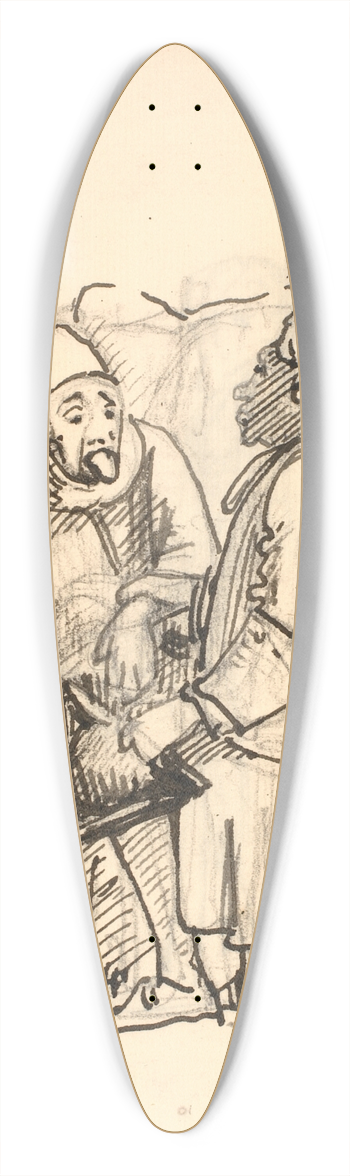 Abraham van Diepenbeeck - Den hellige Augustine , hvis klder bliver revet i af en putto 39.3 inch art pintail longboard deck