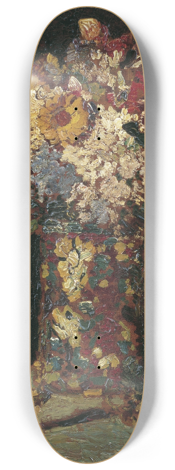 Adolphe Monticelli - Flower still life 8.25 inch art skate deck