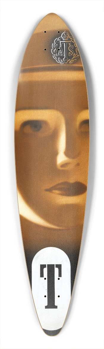 Abram Games - Forces Recruitment ATS (girls head) 39.3 inch art pintail longboard deck