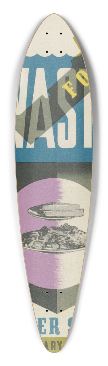 Abram Games - Wasted Food is Another Ship Lost 39.3 inch art pintail longboard deck