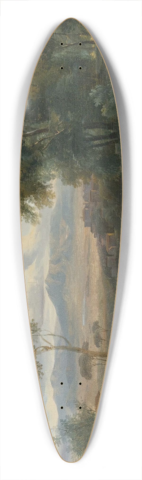Achille Etna Michallon - Landscape With A View Of Frascati 39.3 inch art pintail longboard deck