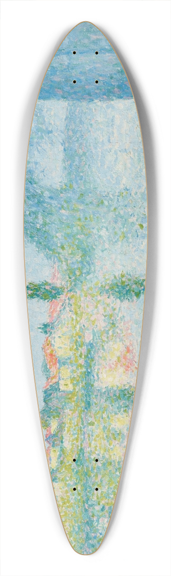 Achille Laug - Vue des quais de la Garonne 39.3 inch art pintail longboard deck
