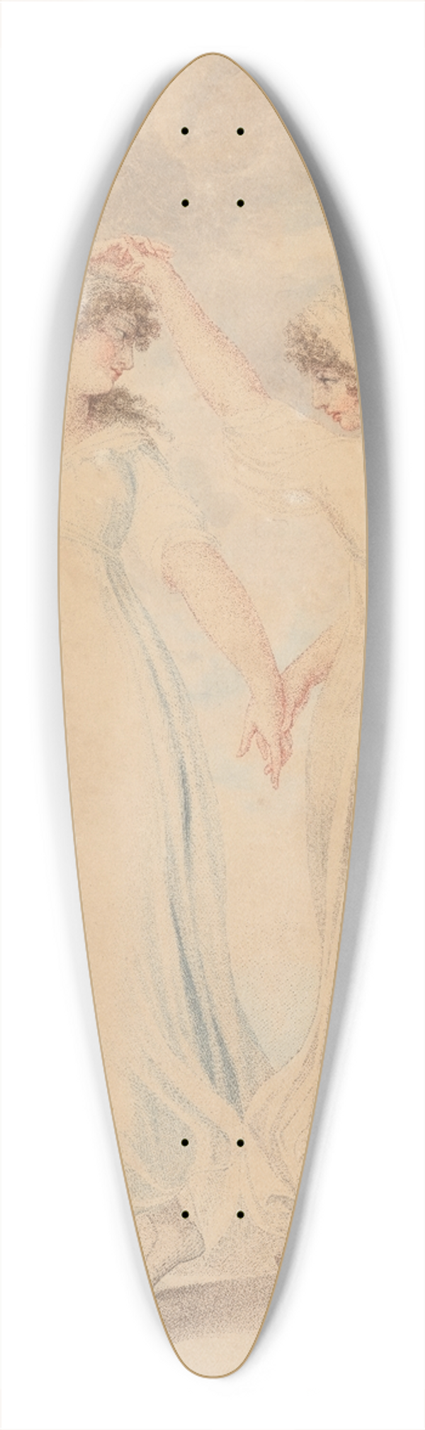 Adam Buck - Two sisters 39.3 inch art pintail longboard deck