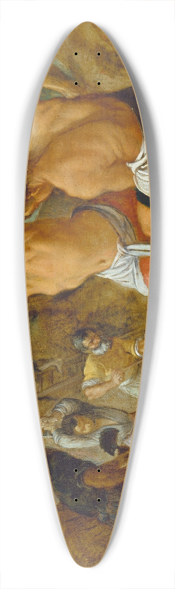 Adam Elsheimer - The Frankfurt Altarpiece of the Exaltation of the True Cross, The Digging for the Cross 39.3 inch art pintail longboard deck