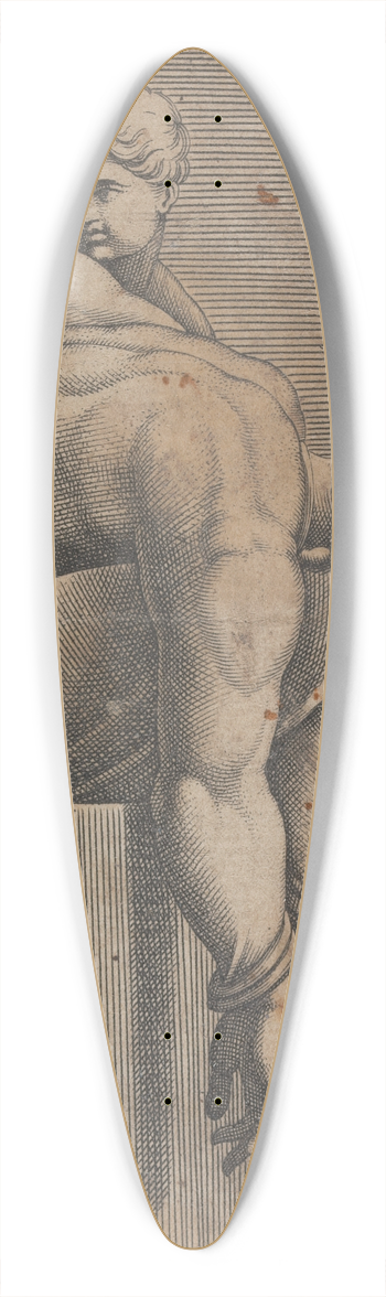 Adamo Scultori - Ancestor of Christ from Abiah Lunette (Left Figure). 39.3 inch art pintail longboard deck