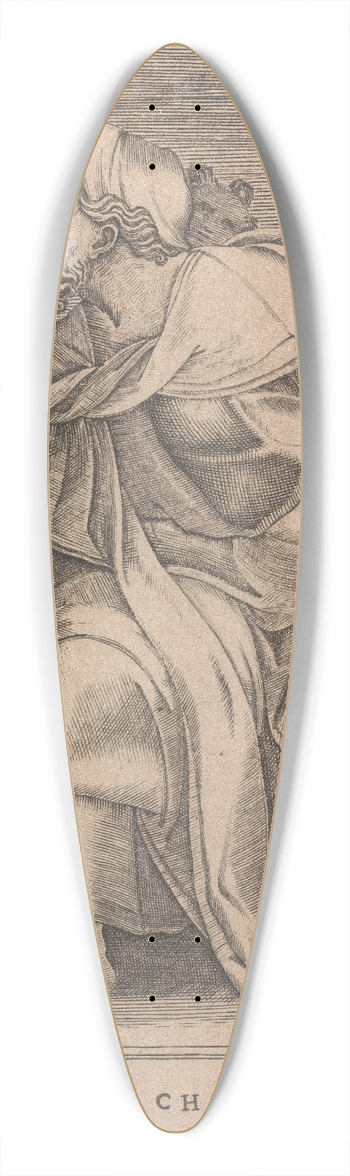 Adamo Scultori - The Prophet Ezekiel 39.3 inch art pintail longboard deck