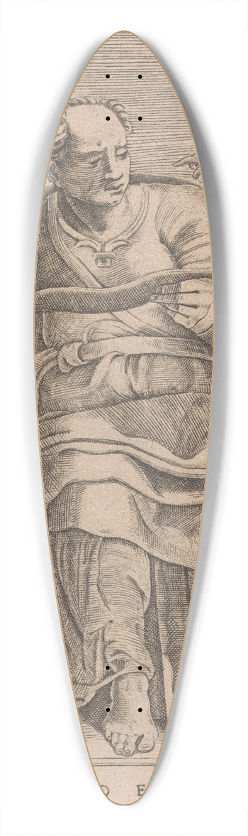Adamo Scultori - The Prophet Joel 39.3 inch art pintail longboard deck