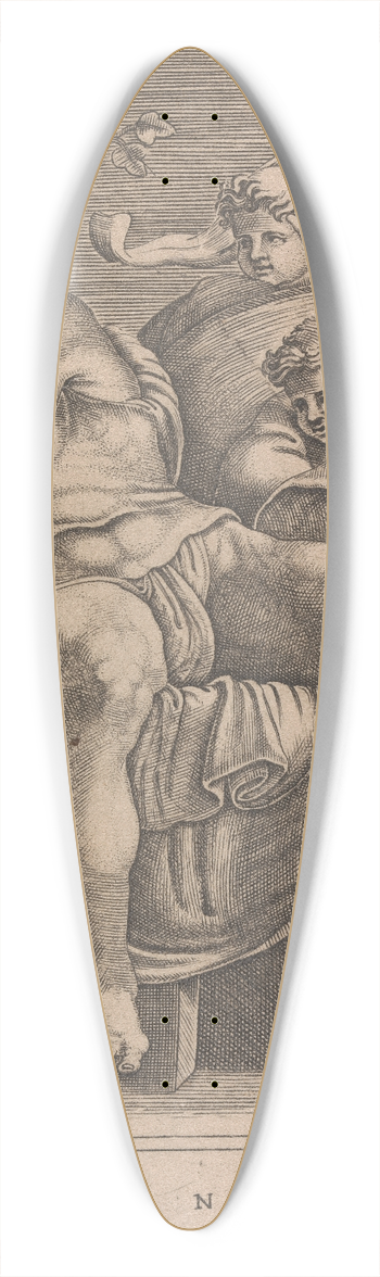 Adamo Scultori - The Prophet Jonah 39.3 inch art pintail longboard deck