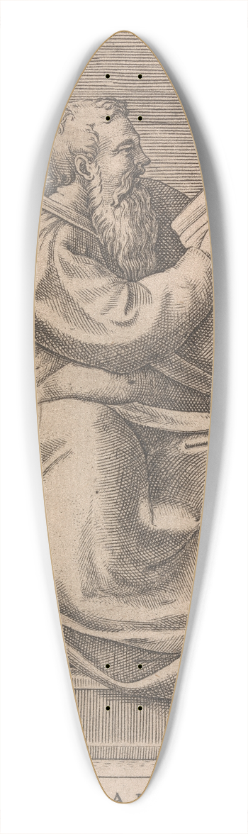 Adamo Scultori - The Prophet Zachariah 39.3 inch art pintail longboard deck