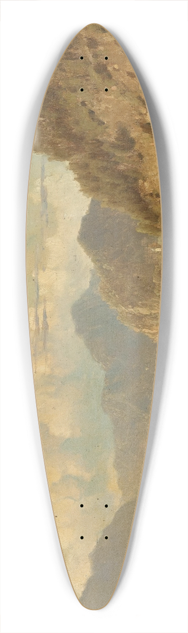 Adolf Chwala - A Scene on Lake Wolfgangsee 39.3 inch art pintail longboard deck