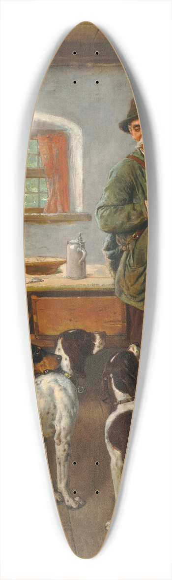 Adolf Eberle - Off to the Hunt 39.3 inch art pintail longboard deck