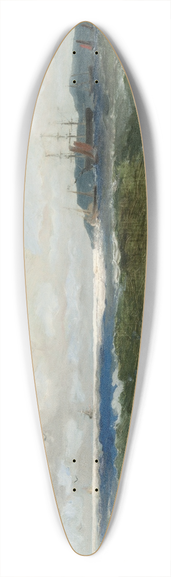 Adolf Fredrik Nordling - Seascape 39.3 inch art pintail longboard deck