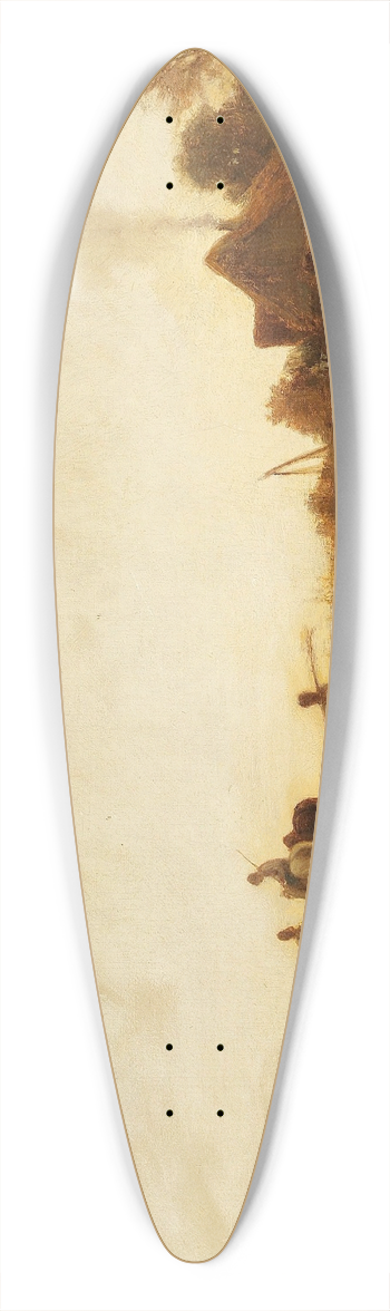 Adolf Heinrich Lier - Heimkehr der Landleute am Abend bei Pang III 39.3 inch art pintail longboard deck