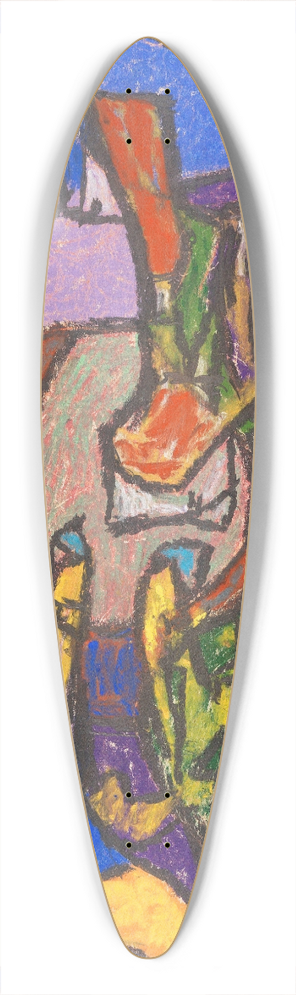 Adolf Hlzel - Ohne Titel (Figuren) 39.3 inch art pintail longboard deck