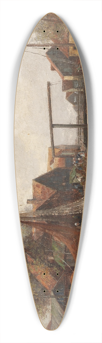 Adolf Kaufmann - In The Harbour 39.3 inch art pintail longboard deck