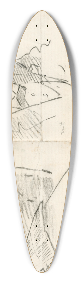 Adolf le Comte - Dop en Frits 39.3 inch art pintail longboard deck