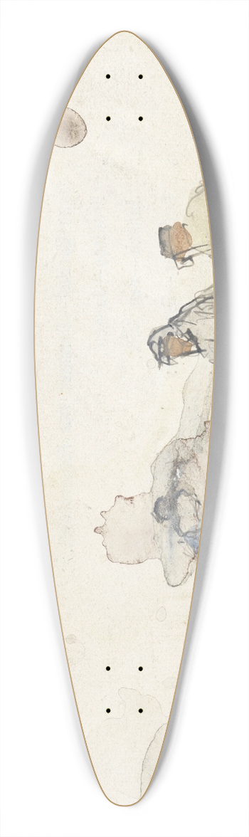 Adolf le Comte - Drie werklieden 39.3 inch art pintail longboard deck