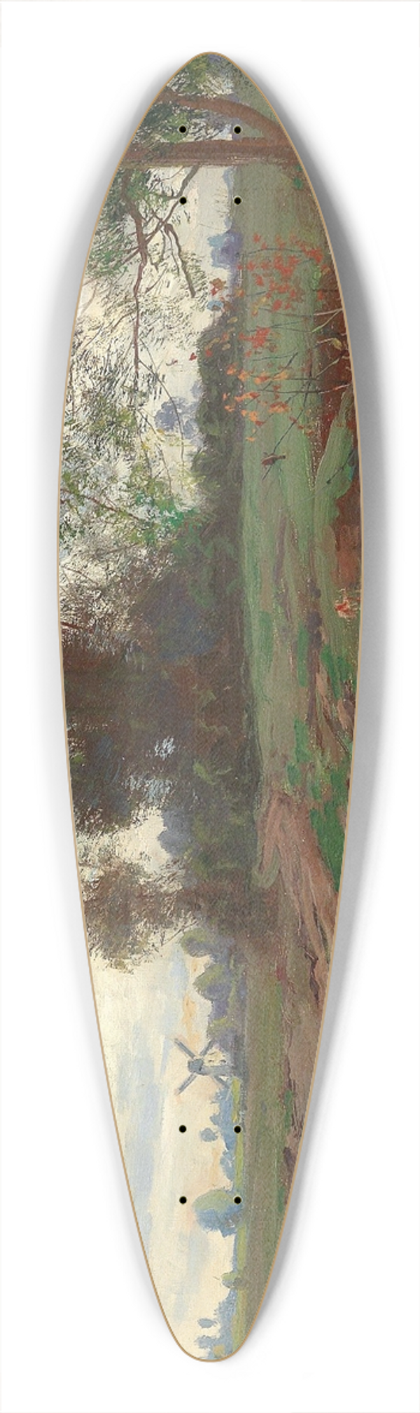 Adolf Lins - Enten am Weiher 39.3 inch art pintail longboard deck