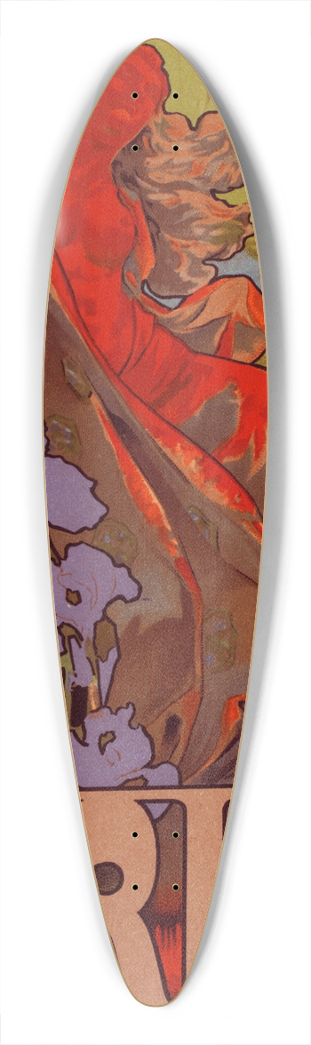 Adolfo Hohenstein - Iris 39.3 inch art pintail longboard deck