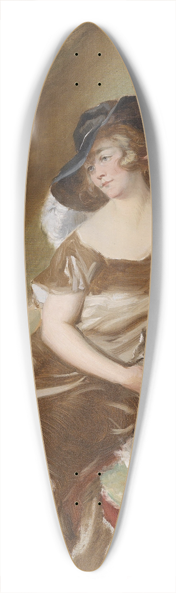 Adolf Pirsch - Bildnis einer Dame mit Katze 39.3 inch art pintail longboard deck