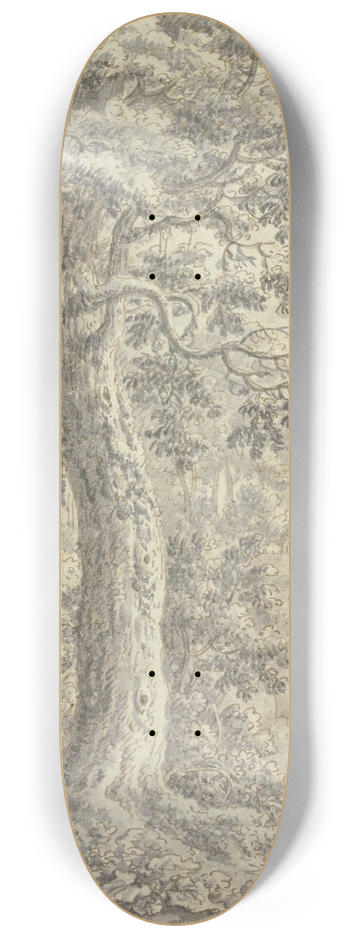 Balthasar Anton Dunker - Waldlichtung mit Ausblick in ein offenes Tal 8.25 inch art skate deck