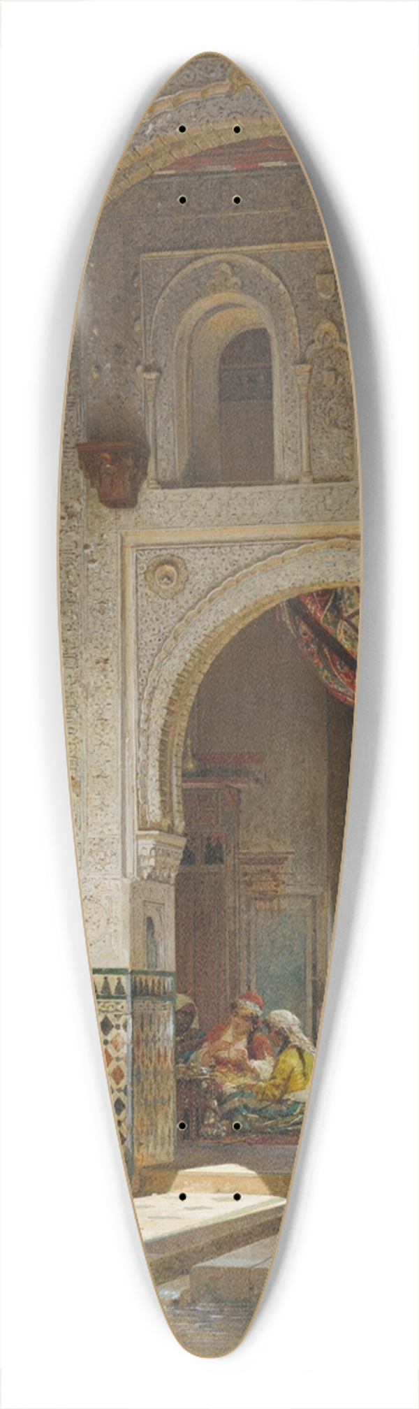Adolf Seel - In the Courtyard of the Alhambra 39.3 inch art pintail longboard deck