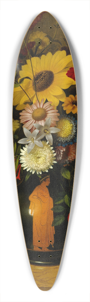 Adolf Senff - An Antique Terracotta Vase With Flowers 39.3 inch art pintail longboard deck