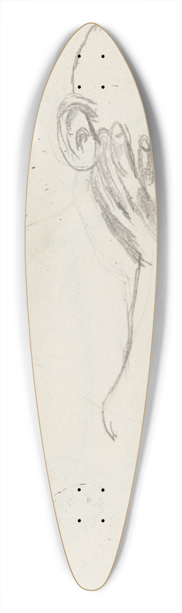 Adolf Sternschuss - popiersie mczyzny podpierajcego doni twarz (szkic) 39.3 inch art pintail longboard deck