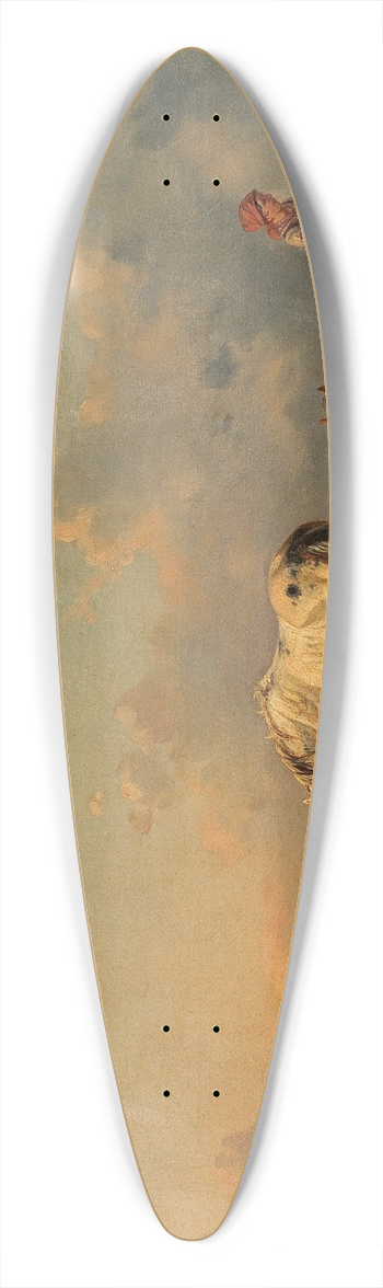 Adolf van der Venne - Horses Resting by a River 39.3 inch art pintail longboard deck