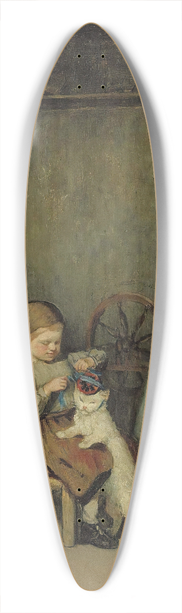 Adolf Von Becker - A French Interior 39.3 inch art pintail longboard deck