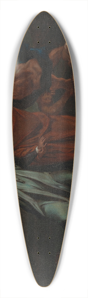 Adolf Von Becker - Dante And Virgil In Hell 39.3 inch art pintail longboard deck