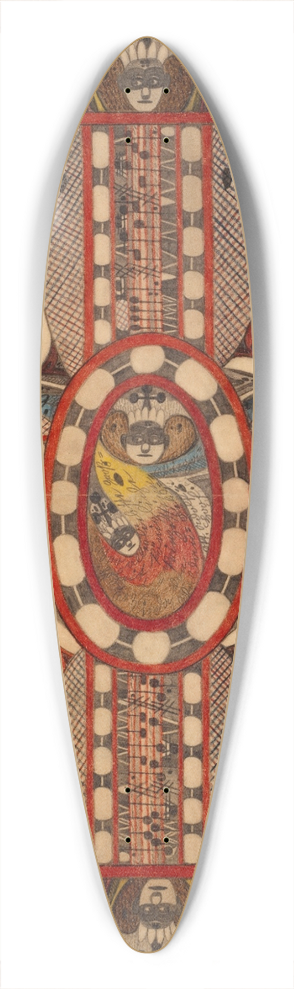Adolf Wlfli - Der Wili=See=Zohrn=Wald, in Amerika und Krohn=Prinzessinn, Wiegalinda, von Waldau=Feld,=Skt. Adolf=Hoof 39.3 inch art pintail longboard deck