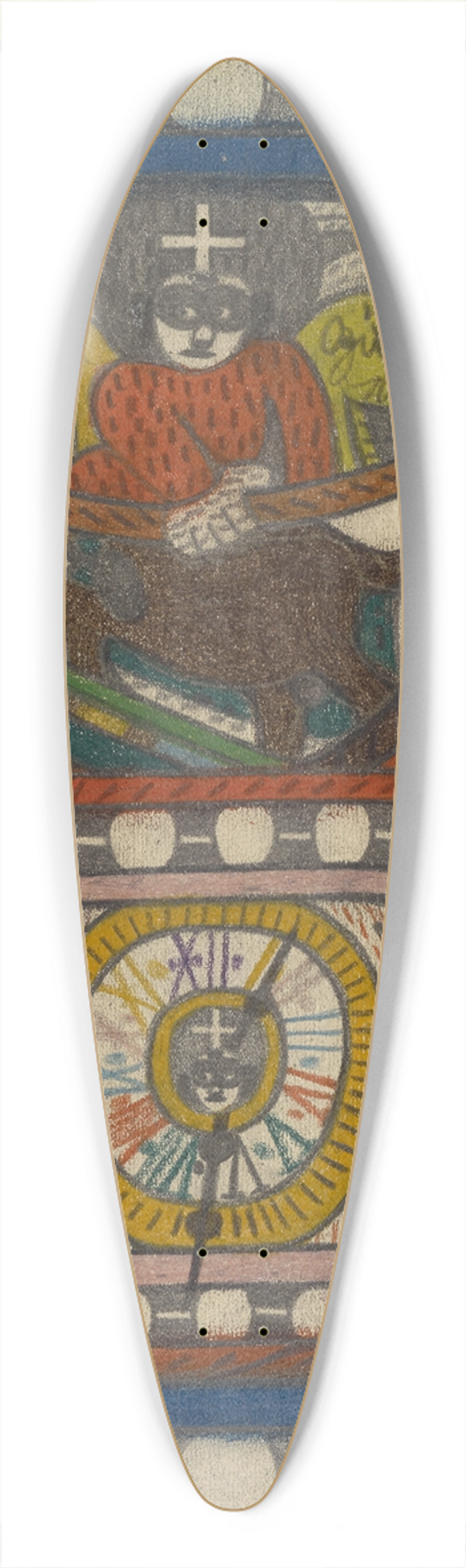 Adolf Wlfli - Grogro=Keiserinn und Gro=Gro=Gttinn Hellveetia, im Haven von Daali; Indien 39.3 inch art pintail longboard deck