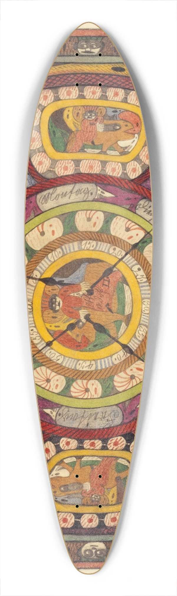 Adolf Wlfli - In Fnf Variattiohnen, meine Wenigkeit, den Affrika=Reisenden, Skt. Adolf II., Wlfli 39.3 inch art pintail longboard deck