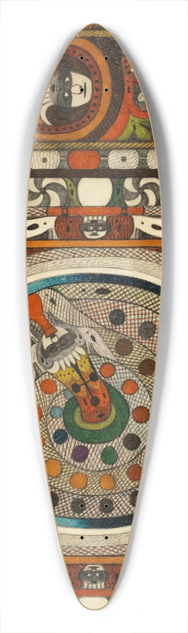 Adolf Wlfli - Netz=Schlange, vom Wili=Wald,=Skt. Adolf=Thurm,=Hoof=Ring,=Uhrwald, in Amerika 39.3 inch art pintail longboard deck