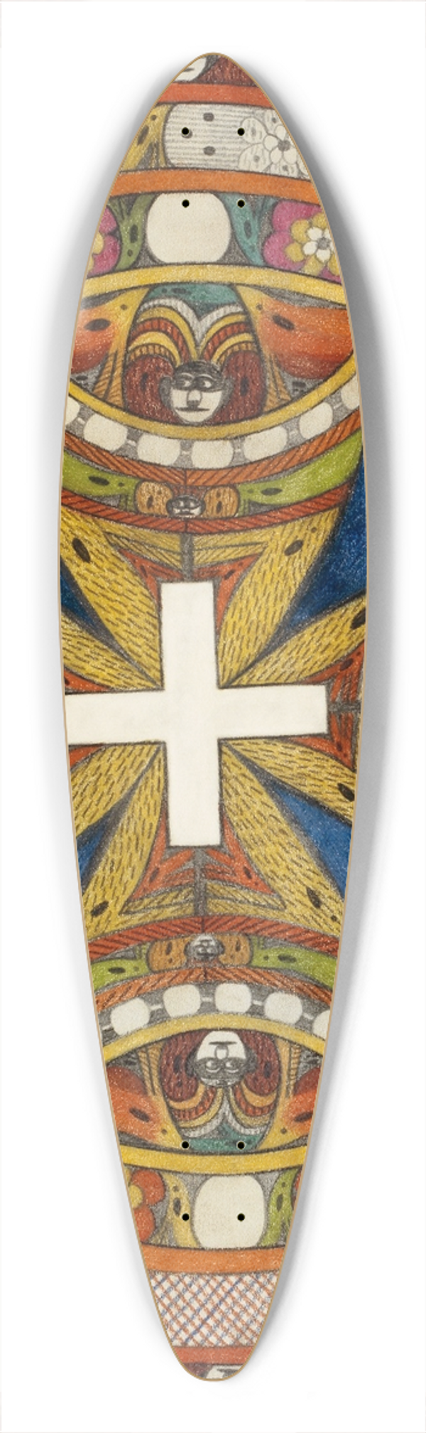 Adolf Wlfli - Roosali von Indien; Roosali von Ruland; Roosali von China; Und Roosali von Jappan im Skt. Adolf=Roosa=Gaarta 39.3 inch art pintail longboard deck