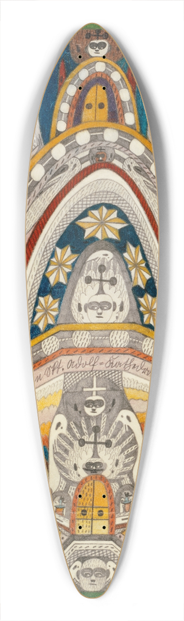 Adolf Wlfli - West=Frontt des Zehntheiligen Skt. Adolf=Kathedral=Schiffes in, Skt. Adolf=Heim 39.3 inch art pintail longboard deck