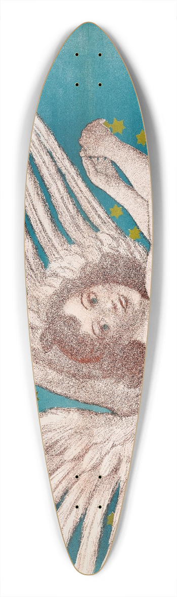 Adolphe Lon Willette - Cabaret Du Ciel 39.3 inch art pintail longboard deck