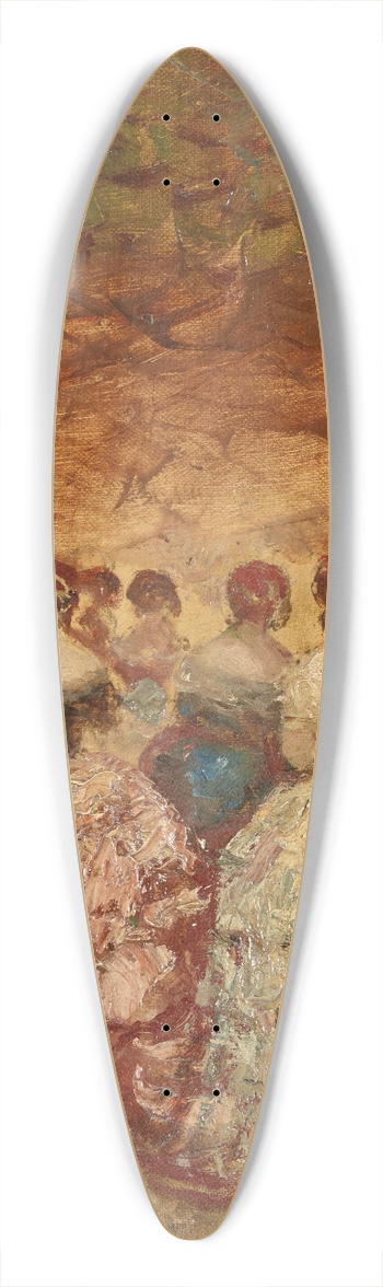 Adolphe Monticelli - A Fete at the Tuileries 39.3 inch art pintail longboard deck