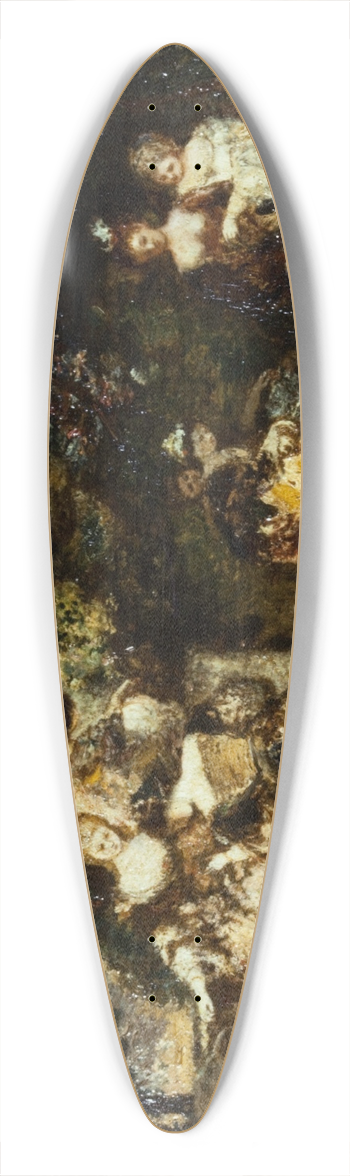 Adolphe Monticelli - Garden Party 39.3 inch art pintail longboard deck