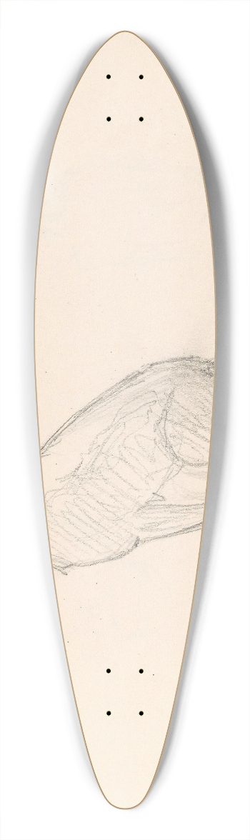 Adolph Tidemand - Dog 39.3 inch art pintail longboard deck