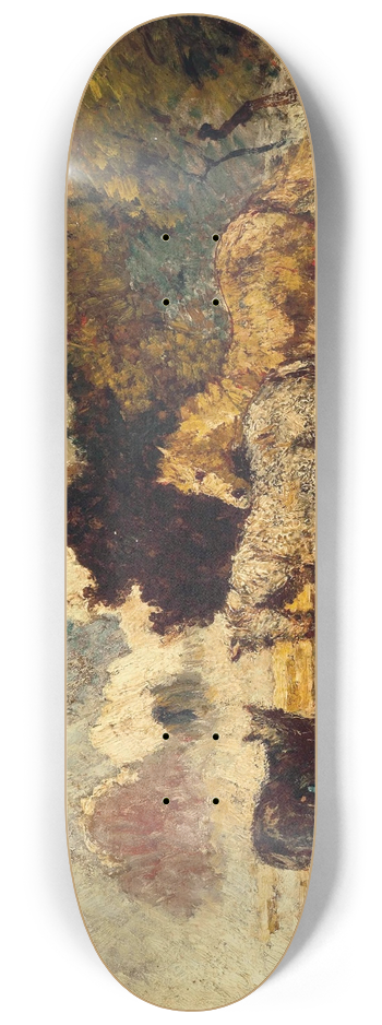 Adolphe Monticelli - Les trois chevaux 8.25 inch art skate deck