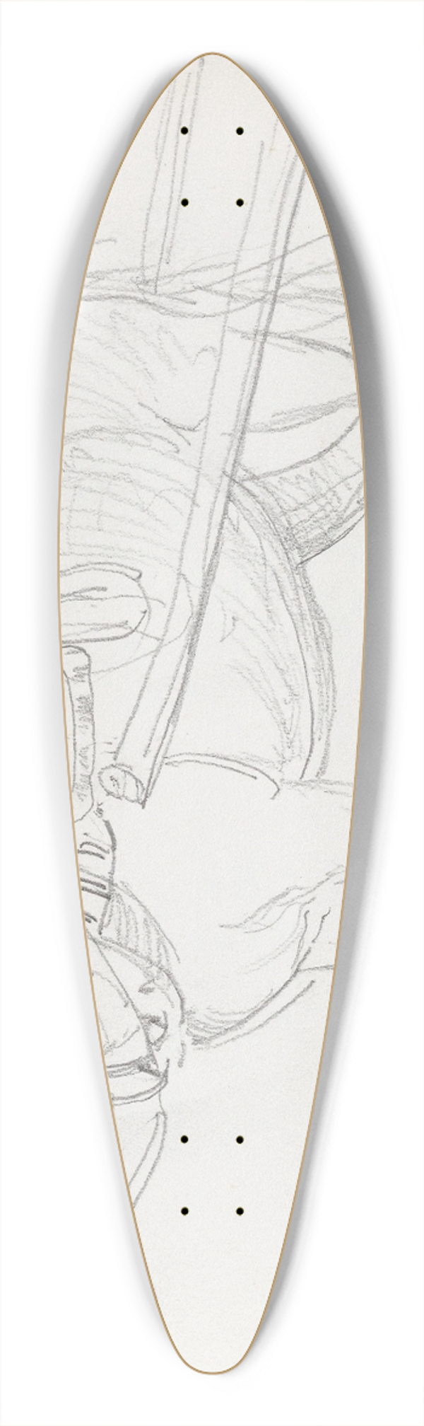 Adolph Tidemand - Horse 39.3 inch art pintail longboard deck