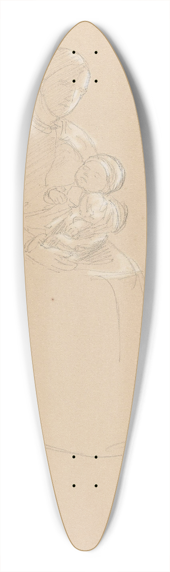 Adolph Tidemand - Kvinne med barn p fanget 39.3 inch art pintail longboard deck