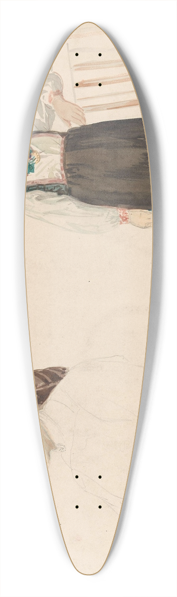 Adolph Tidemand - Kvinne med tulleplagg; Anne Jacobsdatter, Dalen 39.3 inch art pintail longboard deck