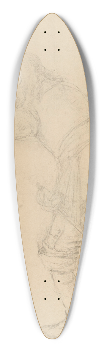 Adolph Tidemand - Landmler 39.3 inch art pintail longboard deck