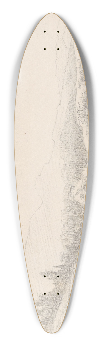 Adolph Tidemand - Landskap ved Mkeren 39.3 inch art pintail longboard deck